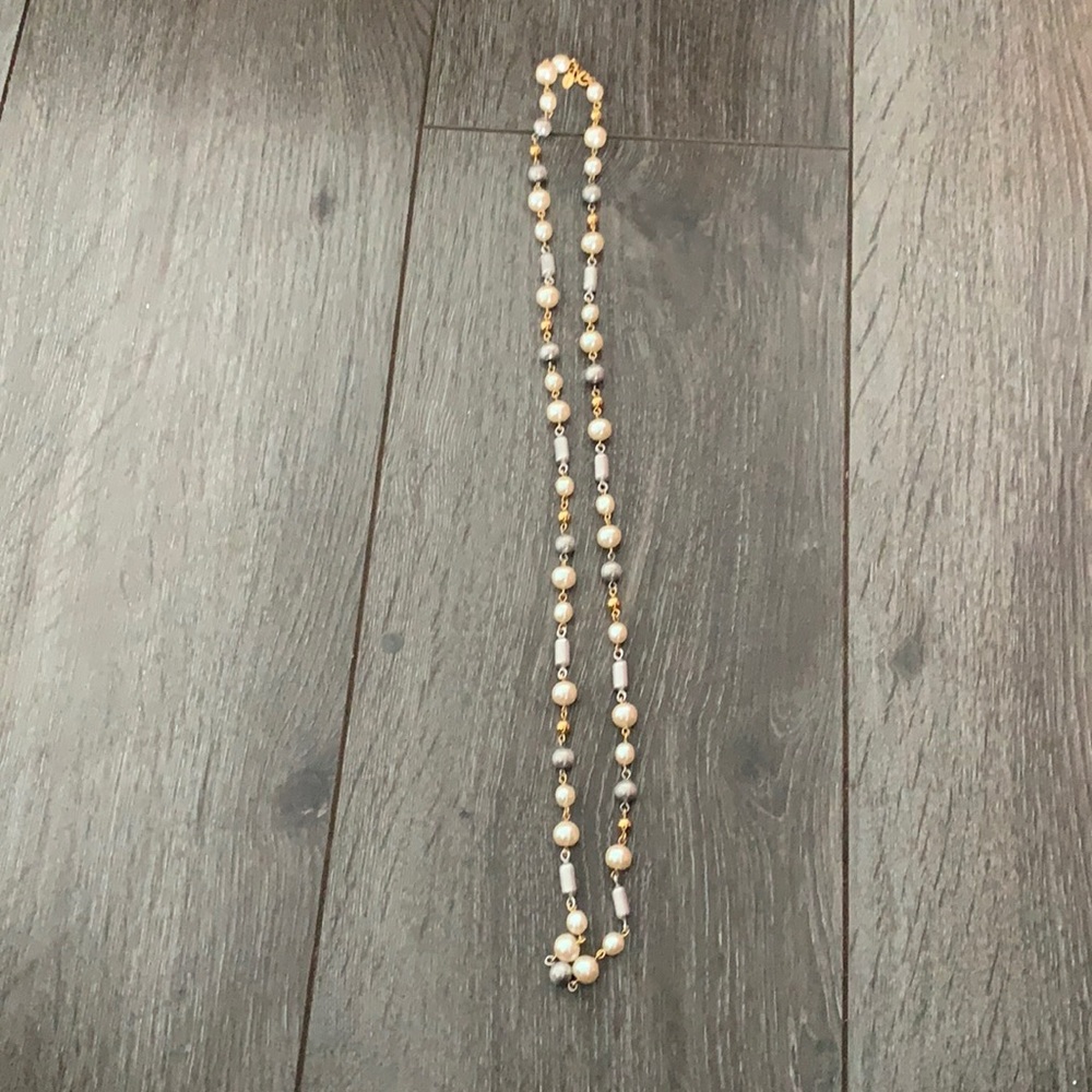 Mixed Pearl and Gold Necklace